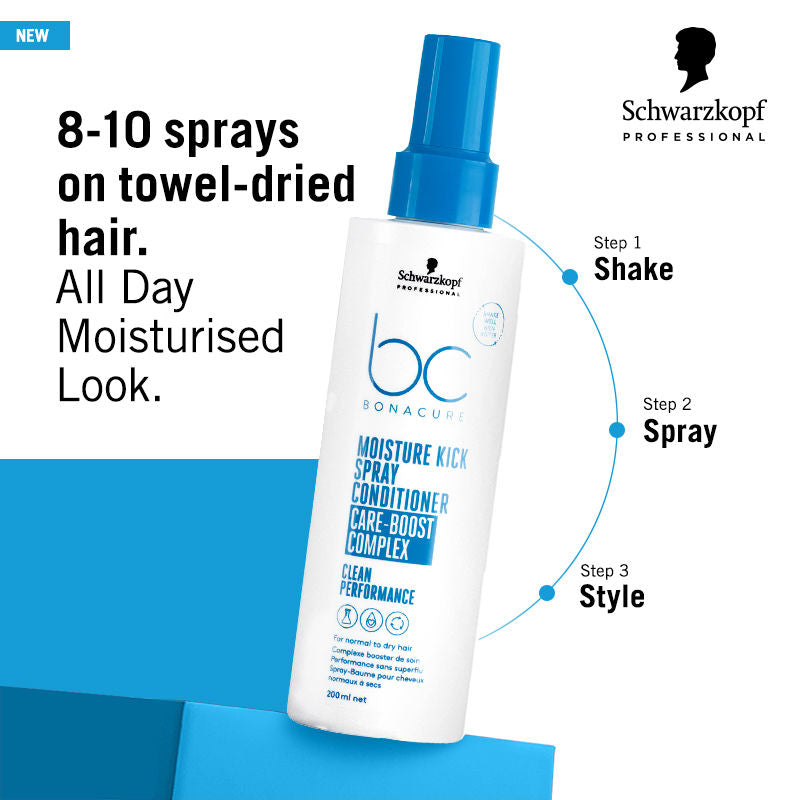 Schwarzkopf Professional Bonacure Moisture Kick Spray Conditioner, 200ml Buy at Indicrest Image 8