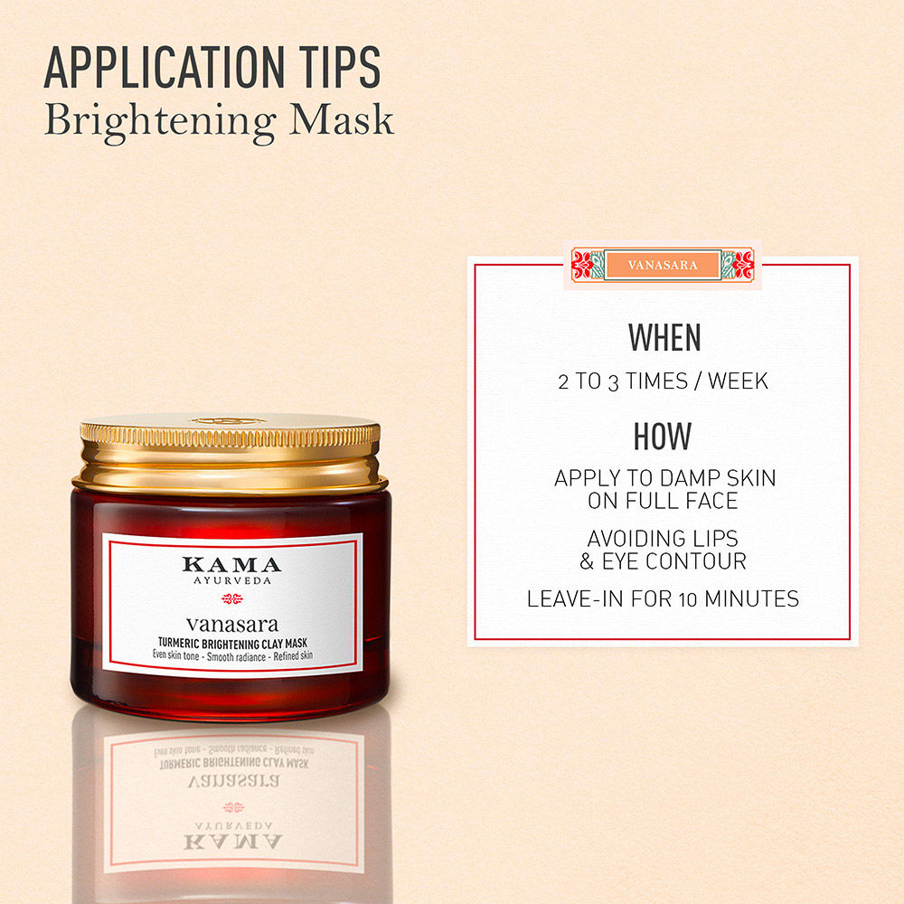 Kama Ayurveda Vanasara Turmeric Brightening Clay Mask, 15ml