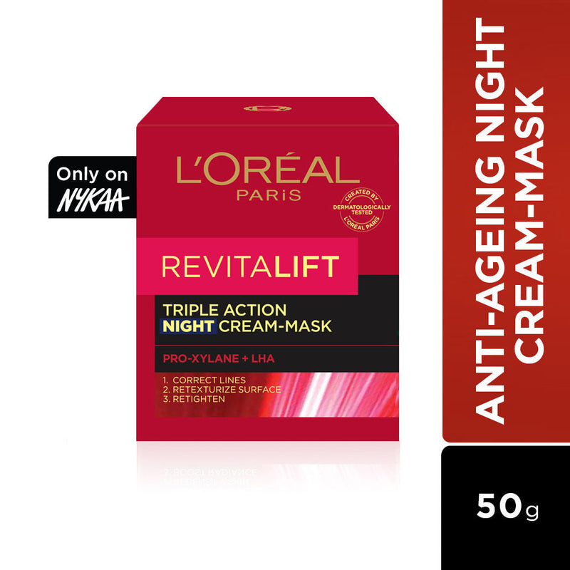 L'Oreal Paris Revitalift Triple Action Night Cream-Mask, 50ml Buy at Indicrest
