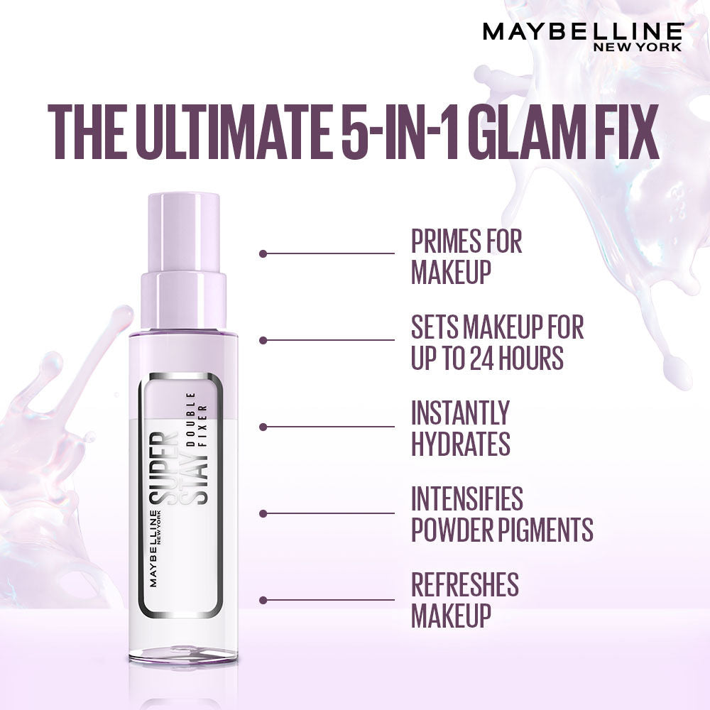 Maybelline New York Superstay Double Fixer, Double Fixing Polymers For 2X Longwear + 24H Hydration, 55ml Buy at Indicrest Image 5