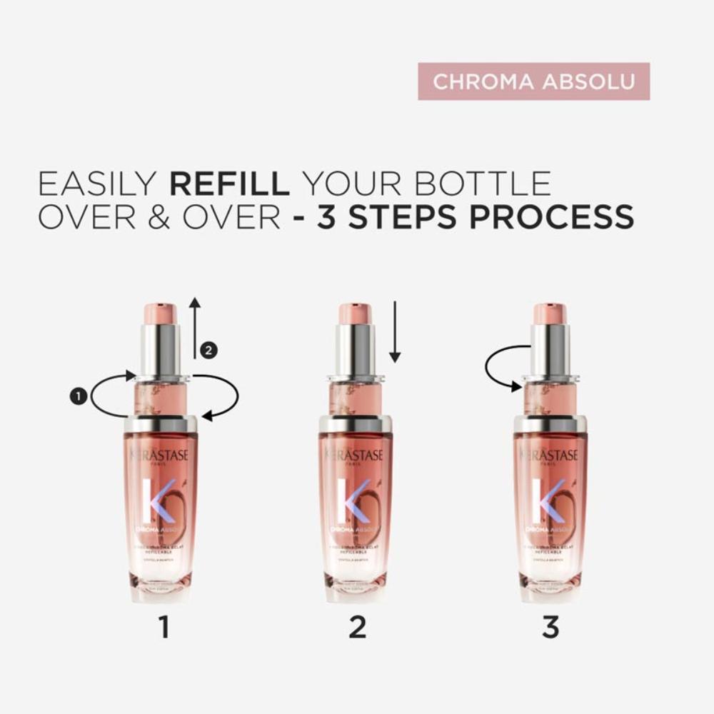 Kérastase Chroma Absolu Hair Oil-In-Serum For Colour Treated Hair, 93% Colour Preservation, 75ml
