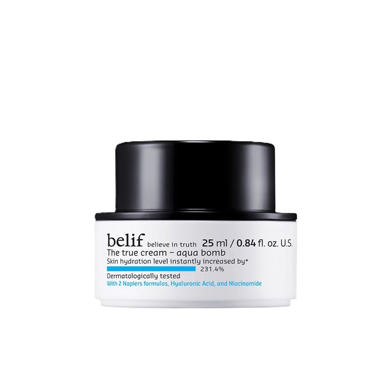 belif Aqua Bomb Gel Moisturizer Vegan Korean Hydrating Face Cream With Niacinamide & Hyaluronic Acid, 25ml