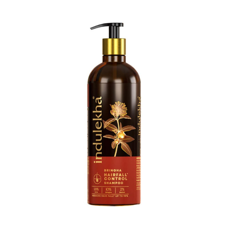 Indulekha Bringha Shampoo for Hair Fall Control with Amla Shikakai for Men & Women, 200ml Buy at Indicrest Image 2