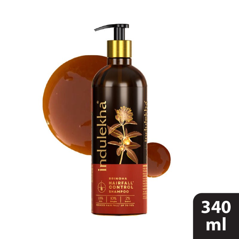 Indulekha Bringha Shampoo for Hair Fall Control with Amla Shikakai for Men & Women, 340ml Buy at Indicrest