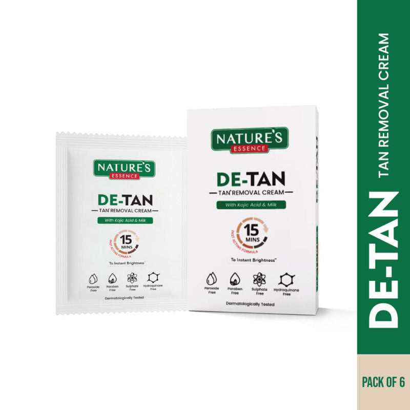 Nature's Essence De-Tan Tan Removal Cream with Kojic Acid & Milk (Pack of 6), 60g Buy at Indicrest