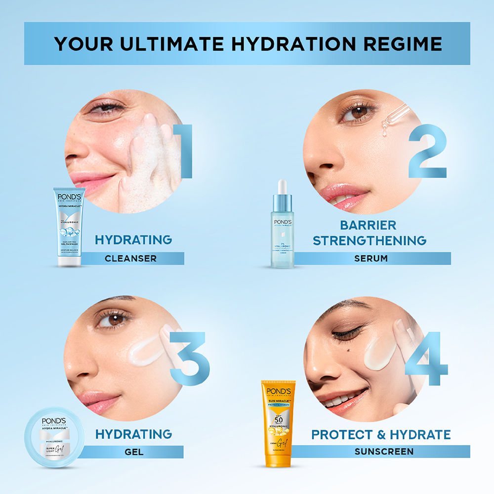Pond’s Super Light Gel Oil Free Moisturiser With Hyaluronic Acid + Vitamin E, 200 ml Each (Pack of 2) Combo Buy at Indicrest Image 6