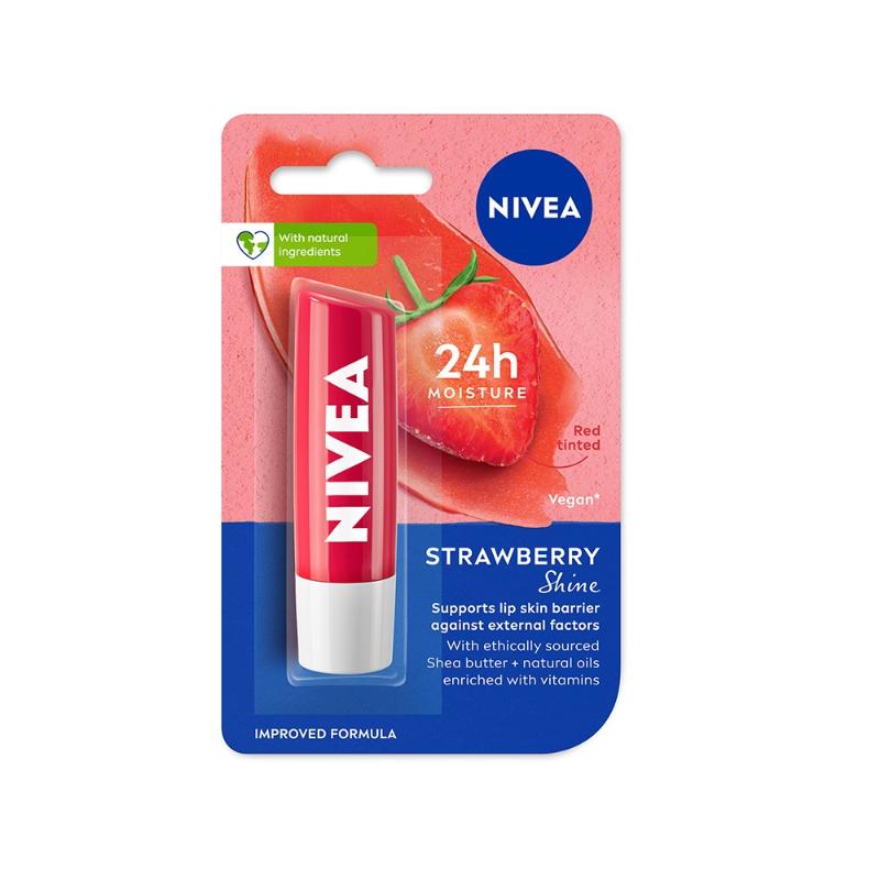 Nivea Tinted Lip Balm with Natural oils & 24H melt-in moisture- Fruity Strawberry Shine, 4.8g Buy at Indicrest Image 11