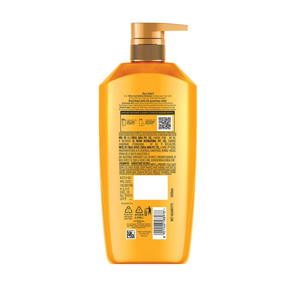 L'Oreal Paris Extraordinary Oil Nourishing Shampoo For Dry & Dull Hair, 1000ml Buy at Indicrest Image 11