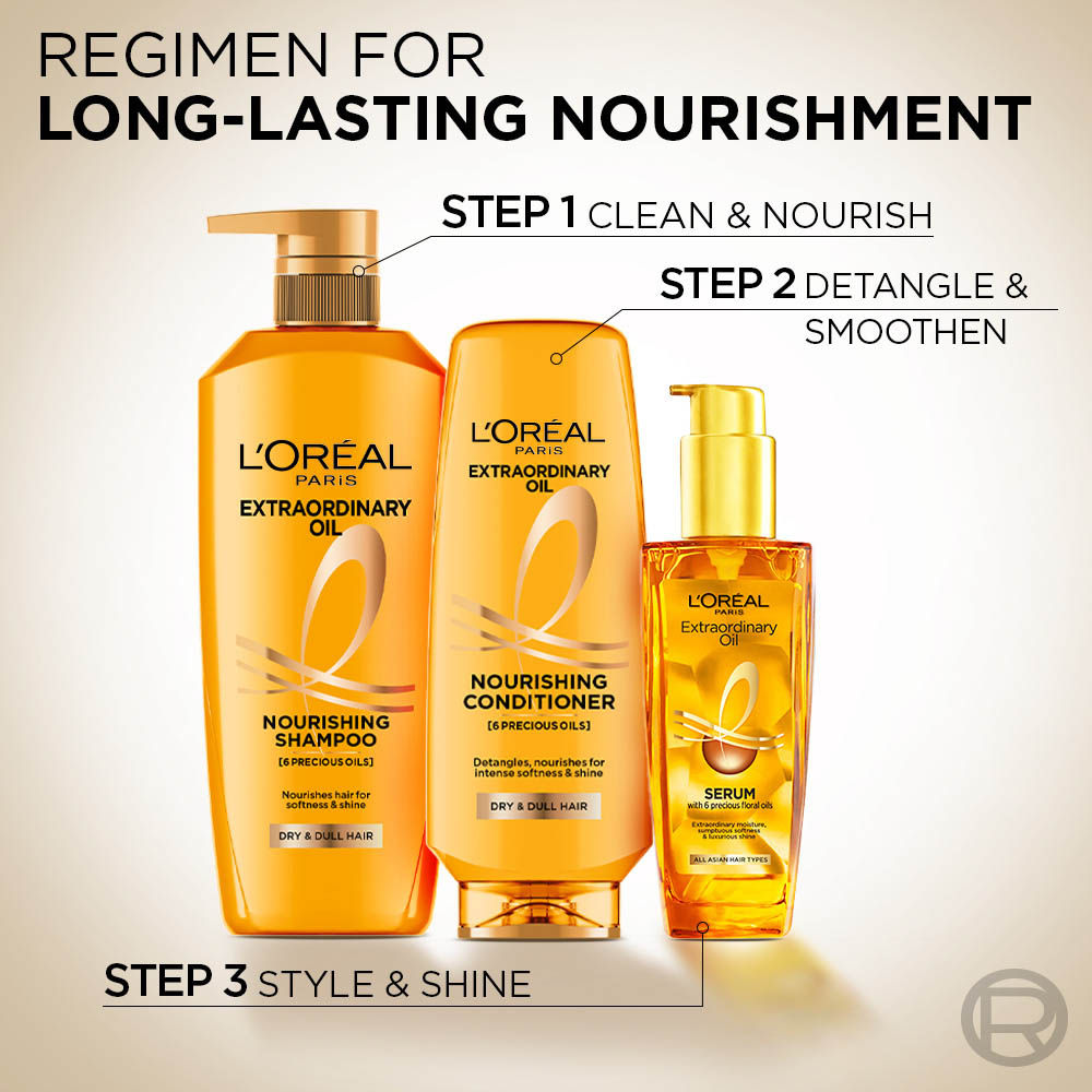 L'Oreal Paris Extraordinary Oil Nourishing Shampoo For Dry & Dull Hair, 1000ml Buy at Indicrest Image 8