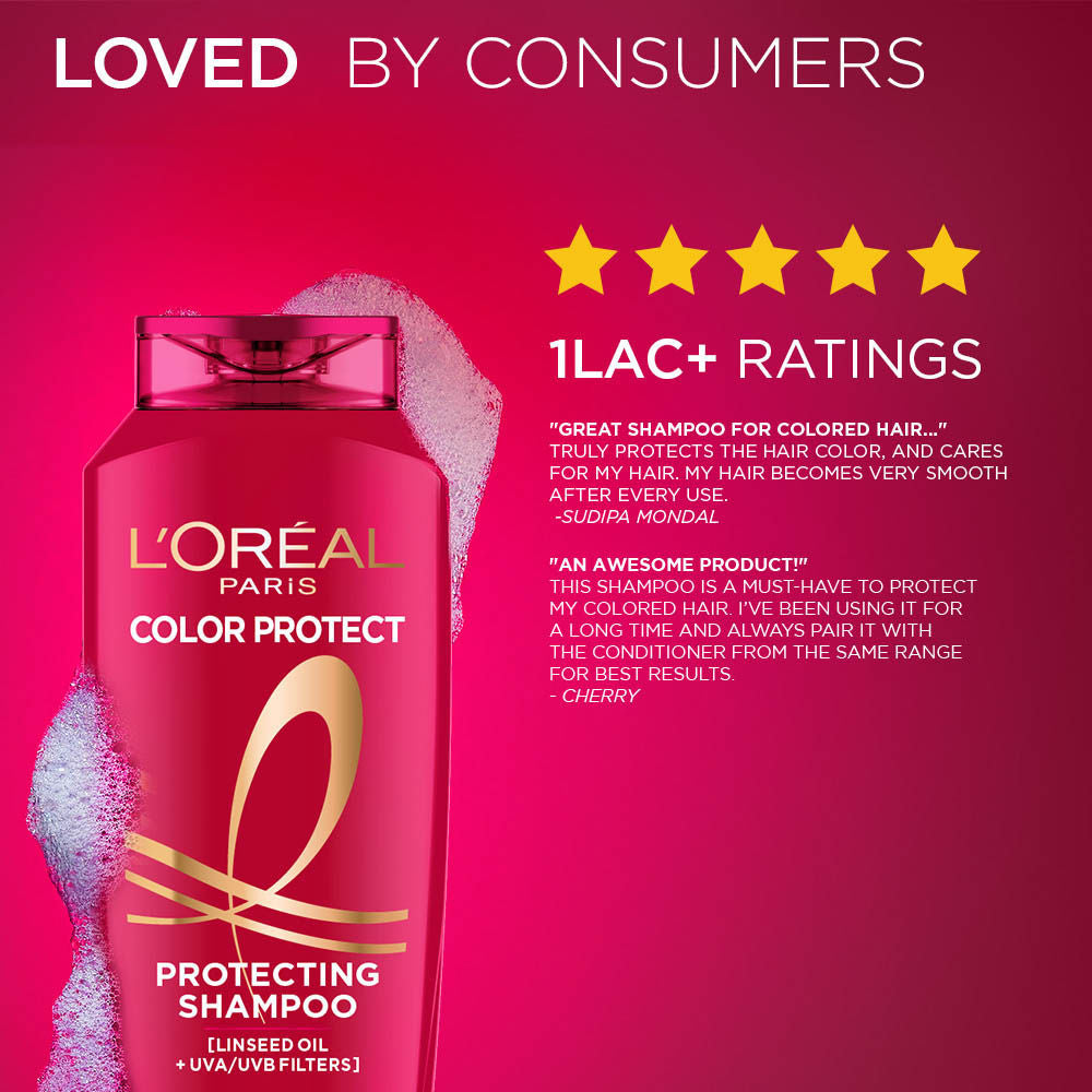 L'Oreal Paris Colour Protect Shampoo With UVA & UVB For Colour-Treated Hair, 200ml Buy at Indicrest Image 6