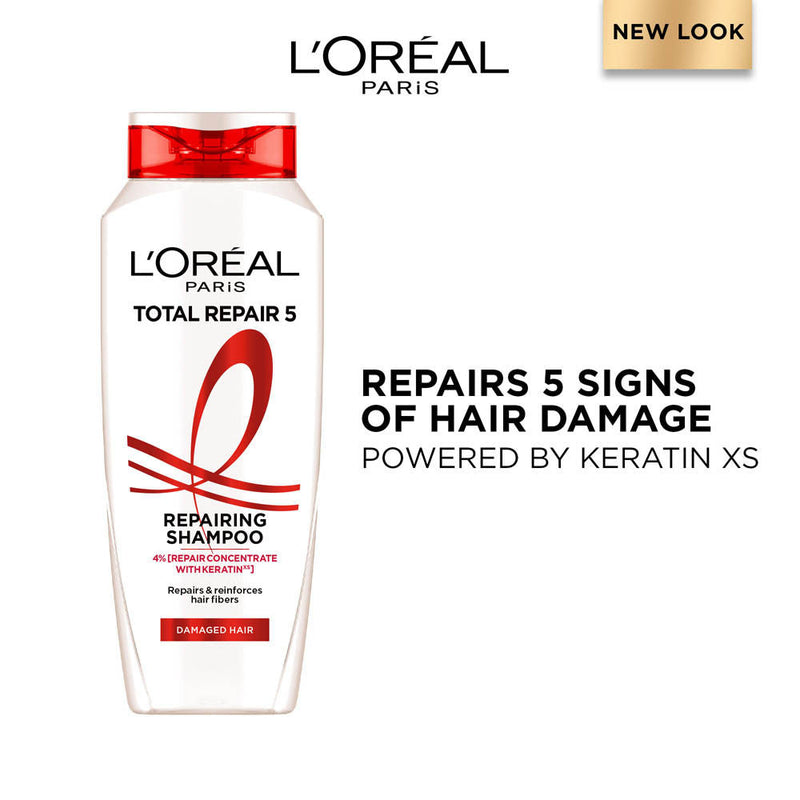 L'Oréal Paris Total Repair 5 Shampoo - Restores Damaged Hair Powered by Keratin XS Technology, 340ml Buy at Indicrest
