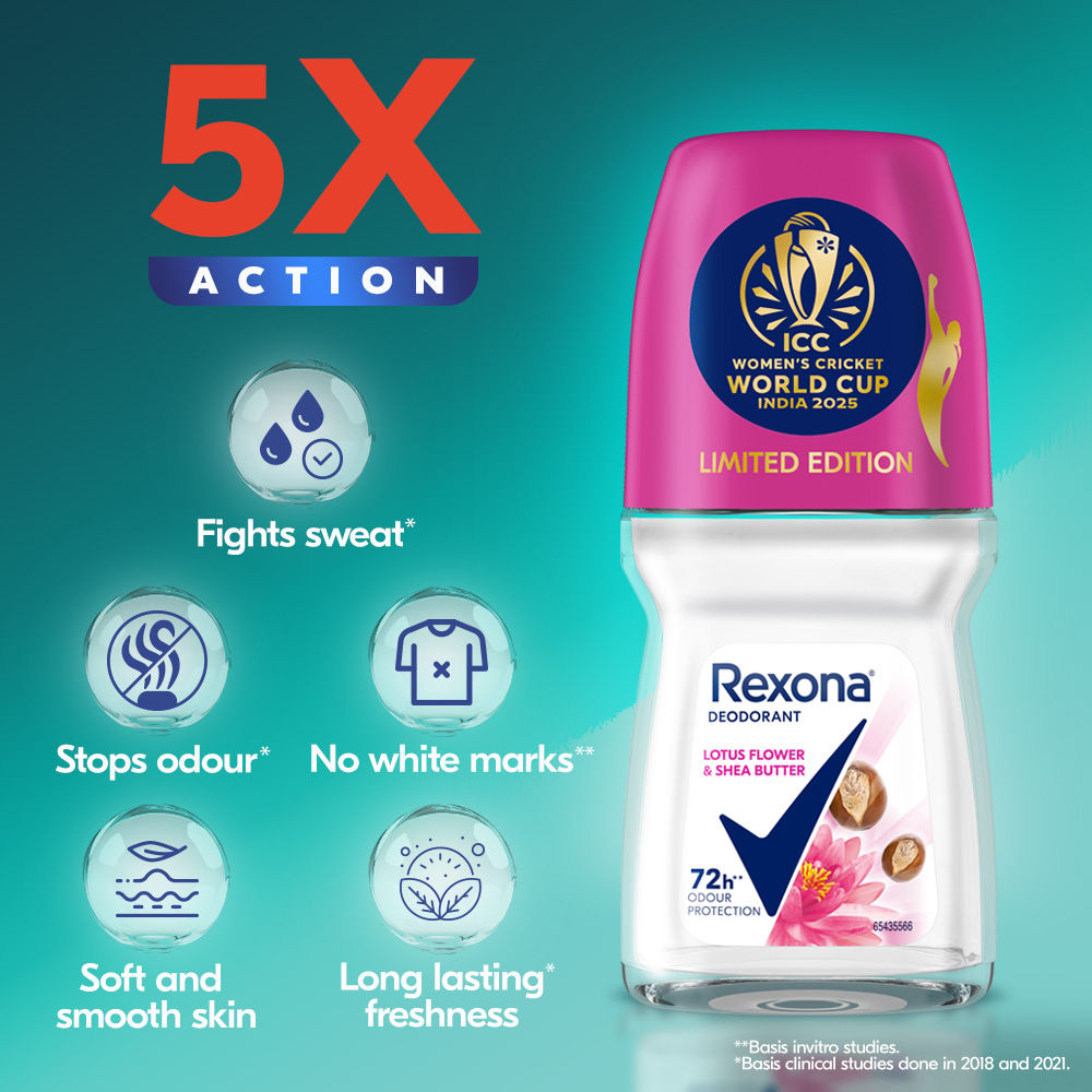Rexona Antiperspirant Roll-on - Lotus Flower And Shea Butter, 50ml Buy at Indicrest Image 4