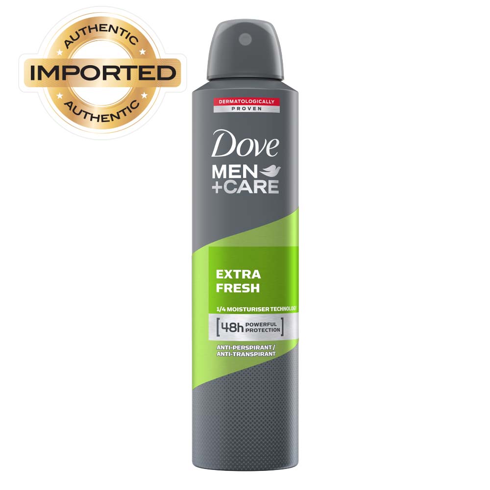 Dove Men + Care Extra Fresh Dry Spray Antiperspirant Deodorant, 250ml Buy at Indicrest Image 2