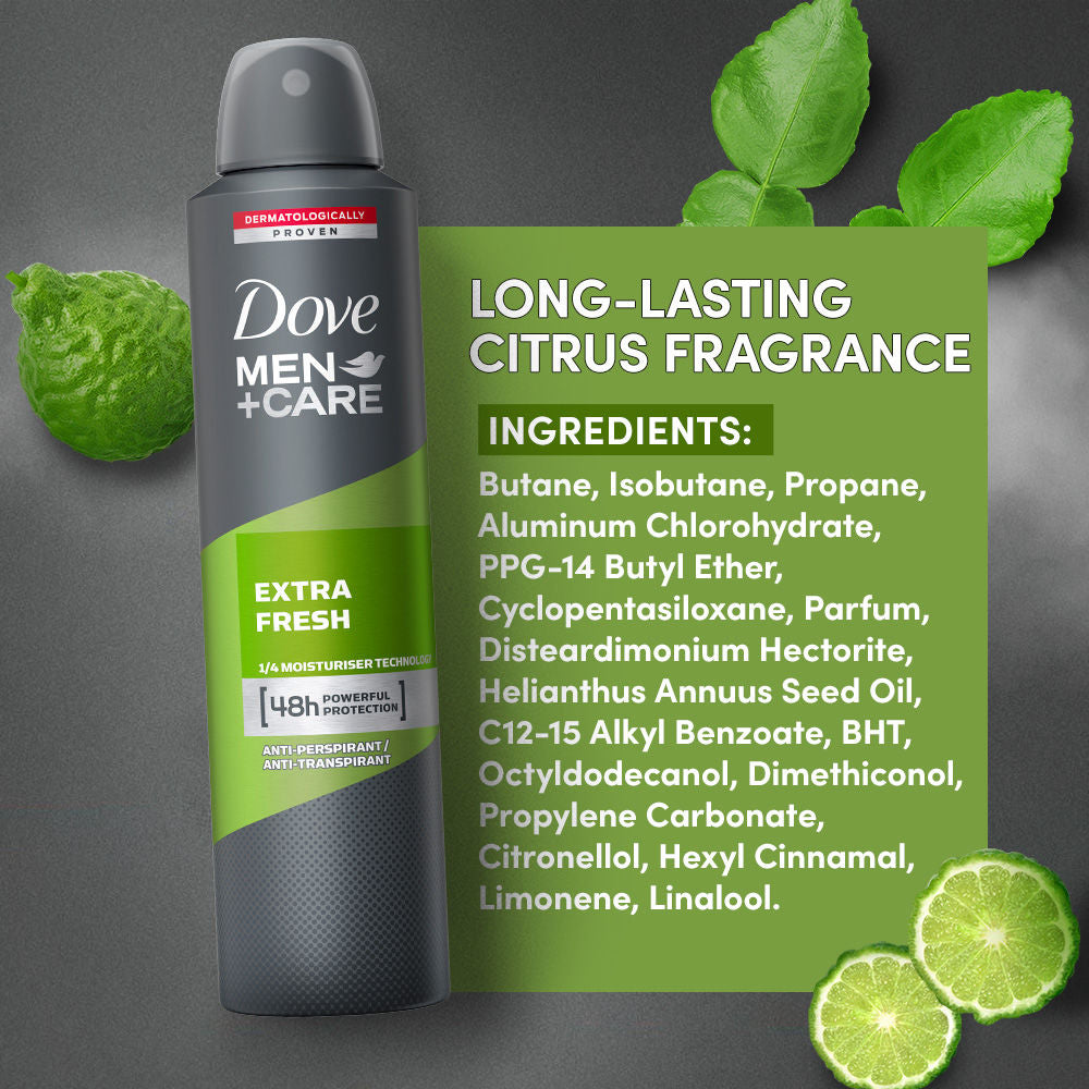 Dove Men + Care Extra Fresh Dry Spray Antiperspirant Deodorant, 250ml Buy at Indicrest Image 6