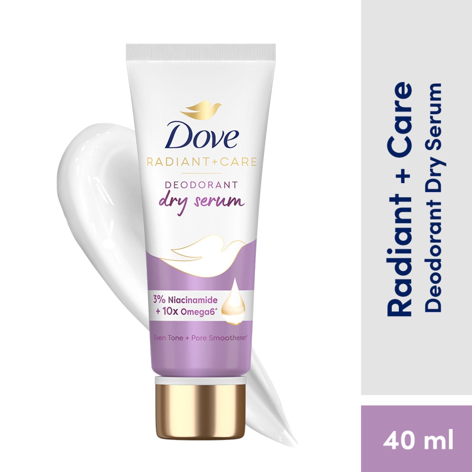 Dove Radiant + Care Deodorant Dry Serum with 3% Niacinamide and 10x Omega6, 40ml Buy at Indicrest
