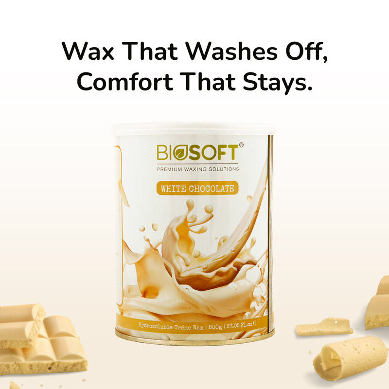 Biosoft White Chocolate Hydrosoluble Wax, 800g Buy at Indicrest Image 2
