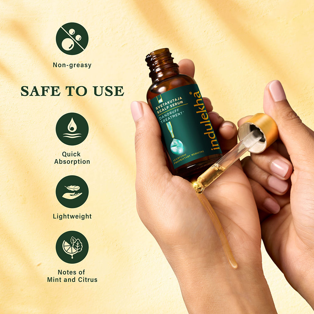 Indulekha Svetakutuja Dandruff Treatment Scalp Serum, 30ml Buy at Indicrest Image 6