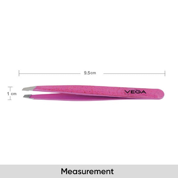 Vega All That Glitter Tweezer - Slant Tip - TW-06