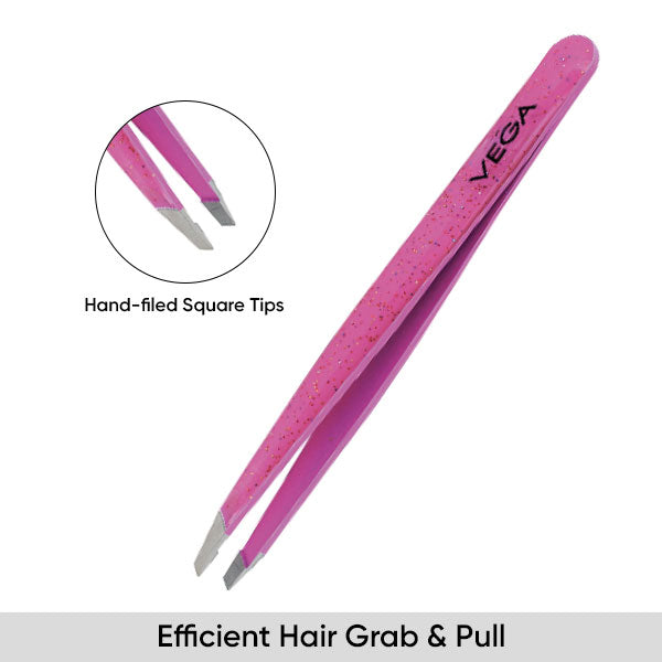 Vega All That Glitter Tweezer - Slant Tip - TW-06