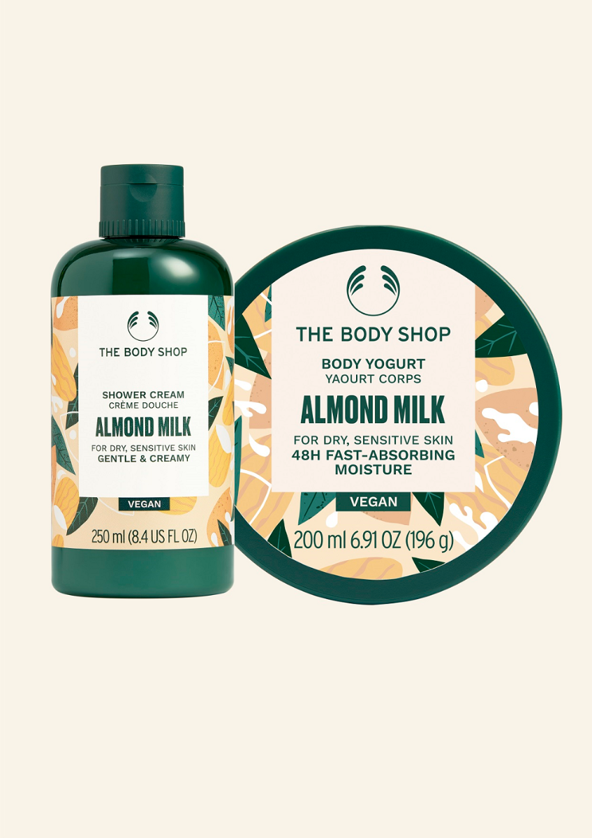 The Body Shop Almond Milk Shower Cream & Body Yogurt Duo, 2pc