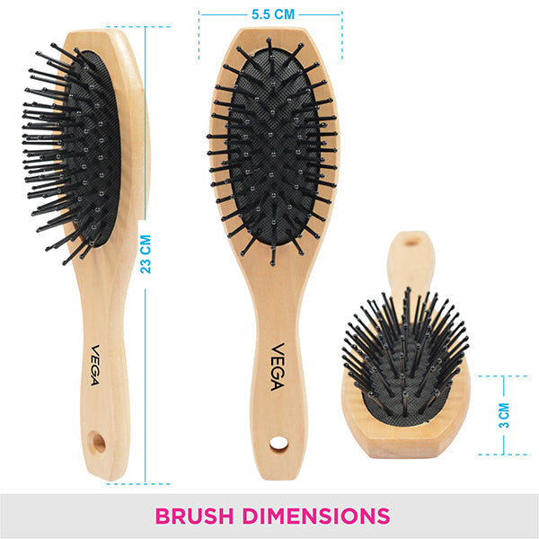 Vega Cushion Brush (Wooden) - E2-BB