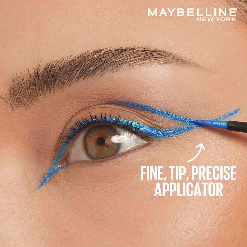 Maybelline New York Tattoo Play Blue Liquid Eyeliner - Metallic Finish - Flash, 2.1ml Buy at Indicrest Image 6