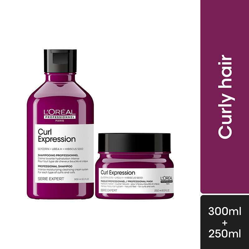 L'Oreal Professionnel Curl Expression Shampoo 300ml & Hair Mask 250ml Combo For Curly Hair