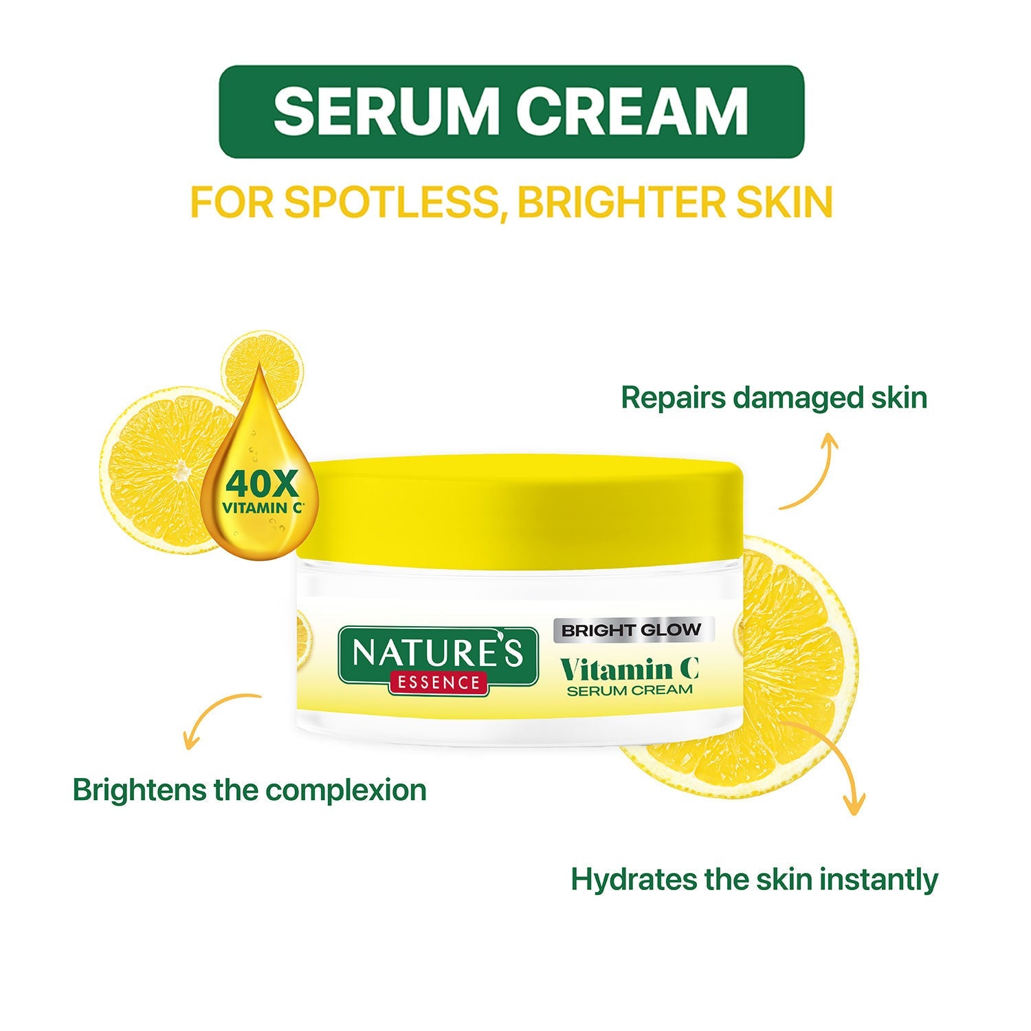 Nature's Essence Bright Glow Vitamin C Serum Cream, 25g Buy at Indicrest Image 3