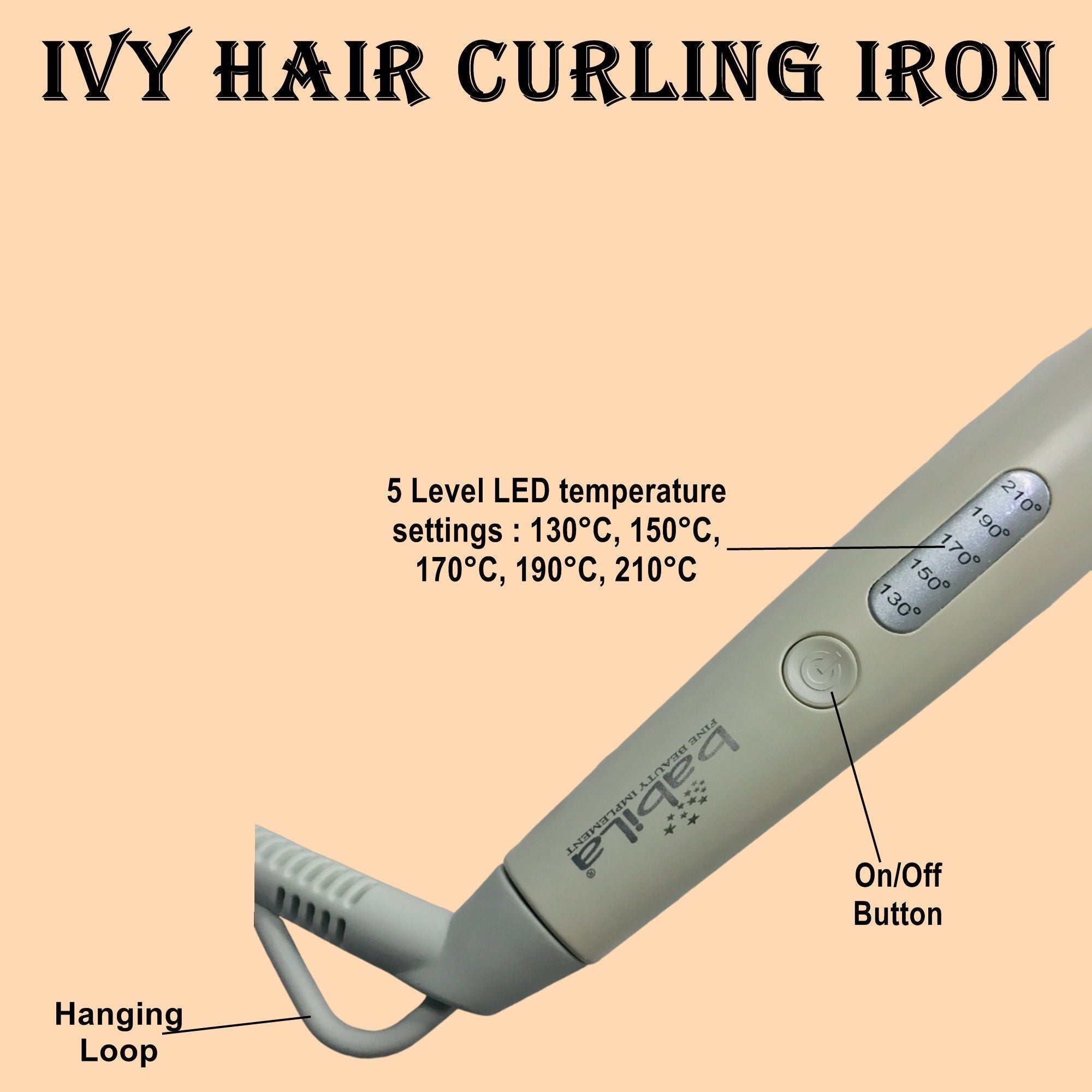 Babila Ivy Hair Curling Iron (BHC-E24) Buy at Indicrest Image 5