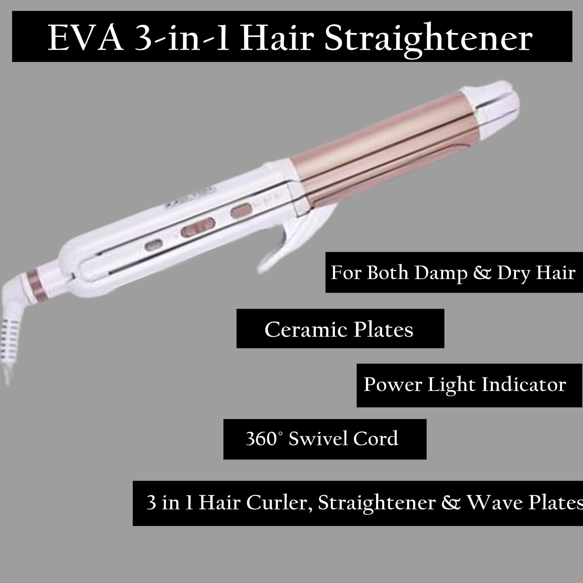 Babila Eva 3-In-1 Hair Straightener, 1 piece Buy at Indicrest Image 4