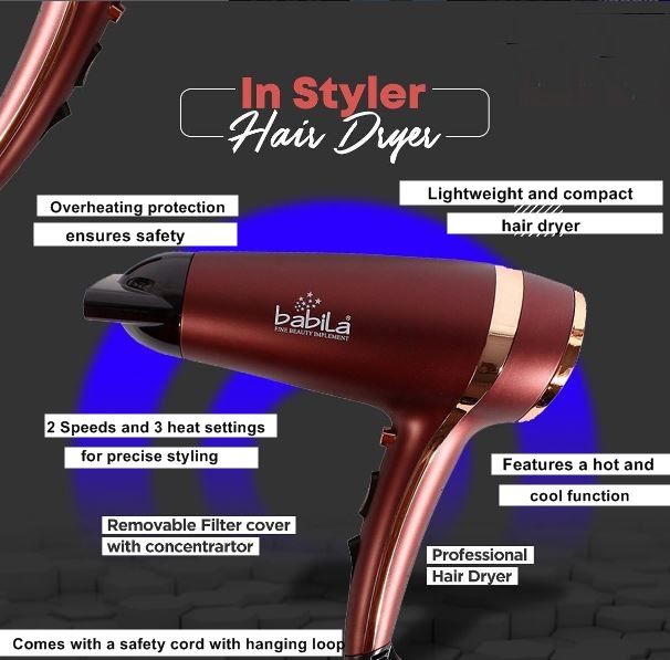 Babila In Styler Hair Dryer - (BHD-E05) Buy at Indicrest Image 3