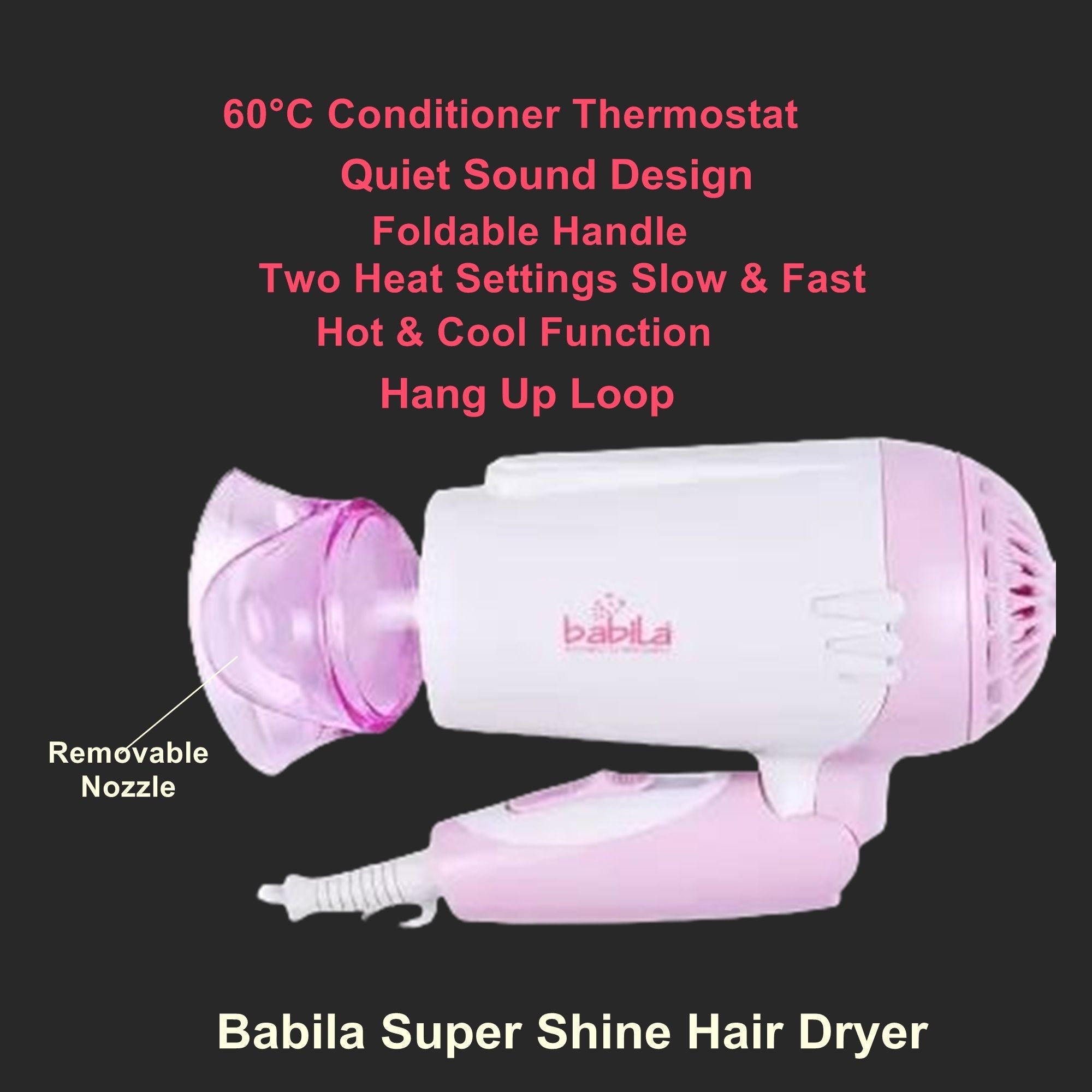 Babila Super Shine Hair Dryer - 1200W Buy at Indicrest Image 4