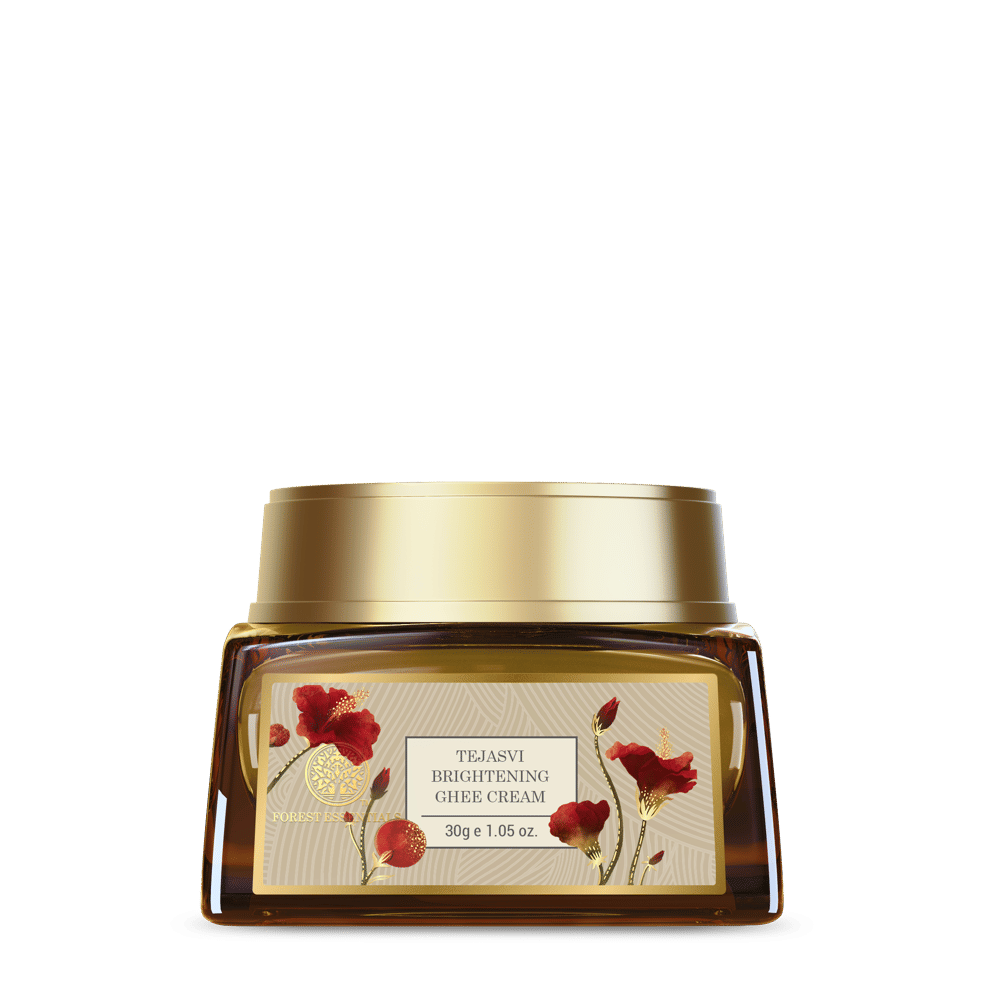 Forest Essentials Tejasvi Brightening Ghee Cream - Ayurvedic Cream for Facial Massage, 30g