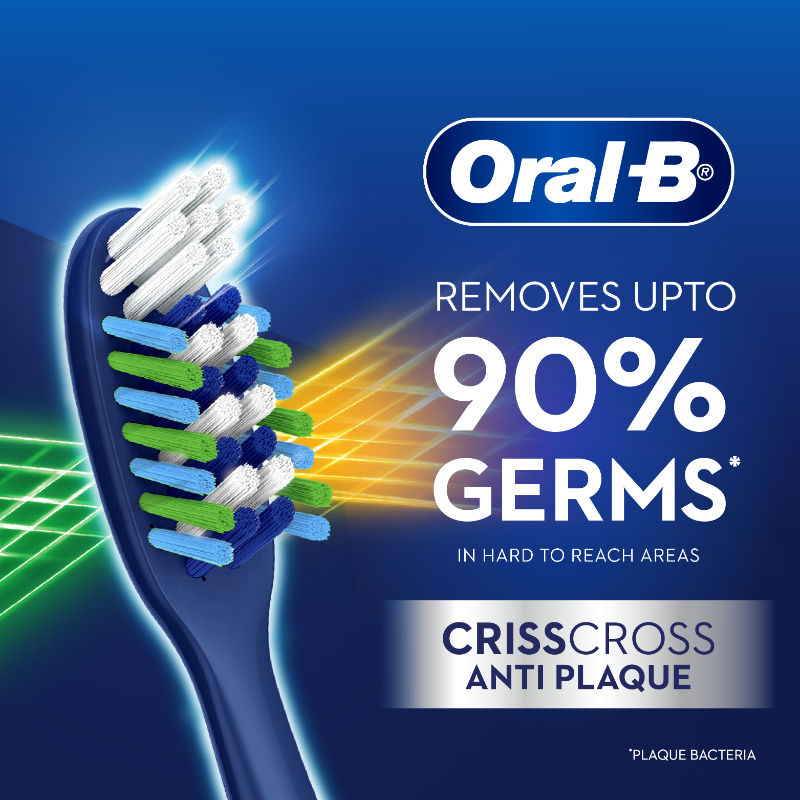 Oral-B Criss Cross Toothbrush (Pack of 1, Medium) Buy at Indicrest Image 3