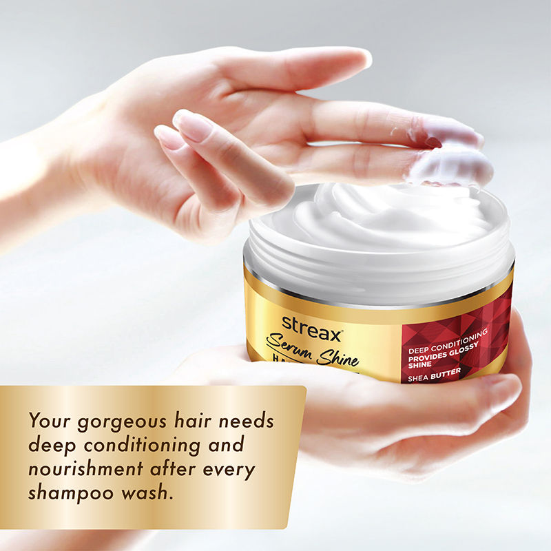 Streax Serum Shine Paraben Free Mask For Dull, Dry & Frizzy Hair, 200g Buy at Indicrest Image 4