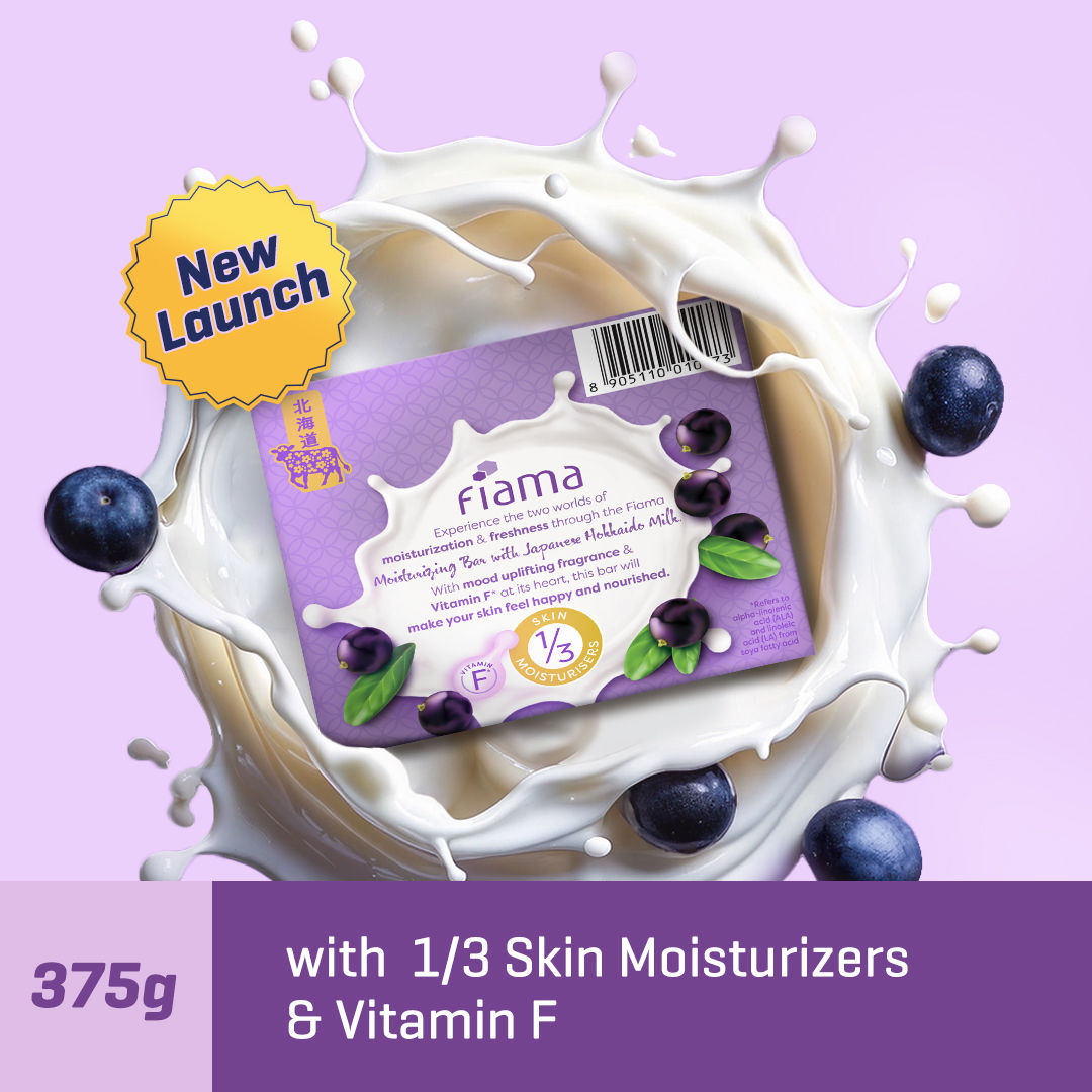 Fiama Japanese Hokkaido Milk & Acai Berry Moisturizing Soap Bars (Pack of 3), 375g Buy at Indicrest Image 3