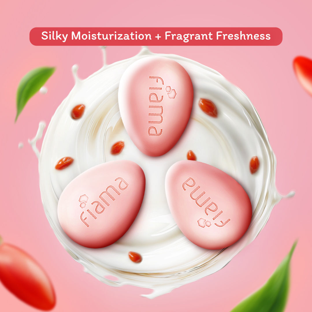 Fiama Japanese Hokkaido Milk & Goji Berry Moisturizing Soap Bars (Pack of 3), 375g Buy at Indicrest Image 2