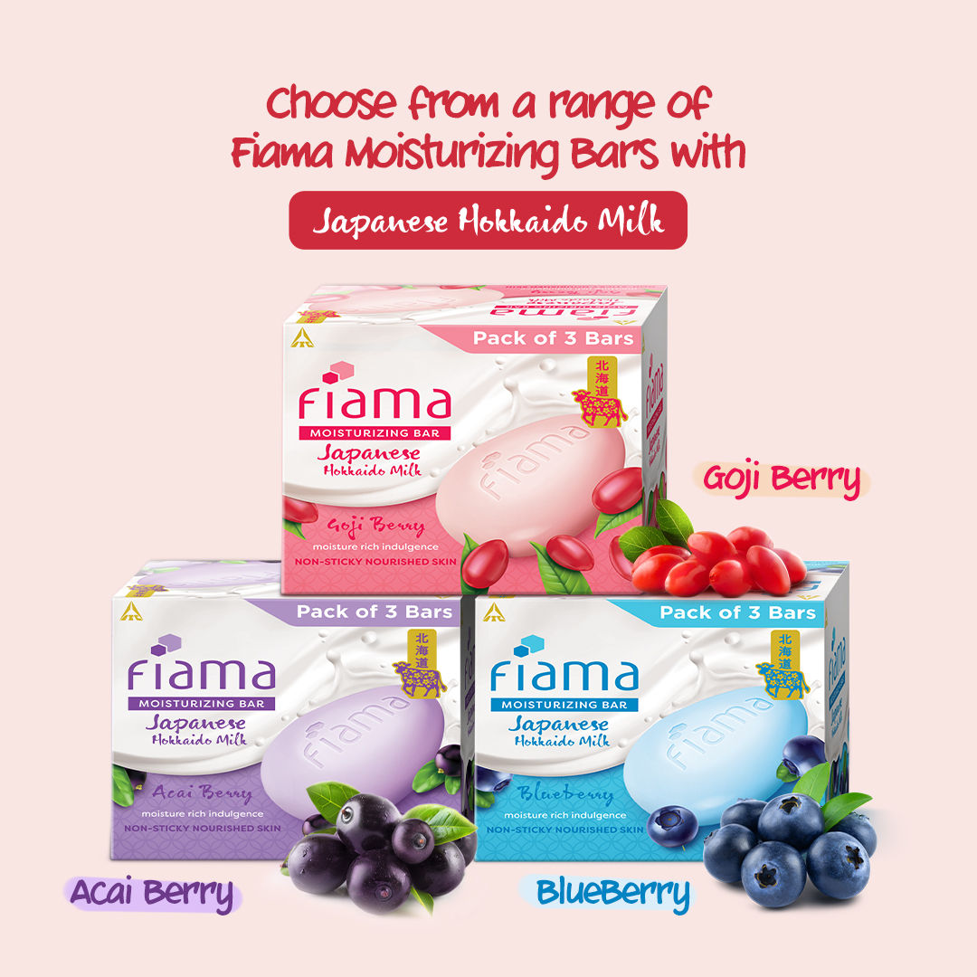 Fiama Japanese Hokkaido Milk & Goji Berry Moisturizing Soap Bars (Pack of 3), 375g Buy at Indicrest Image 7