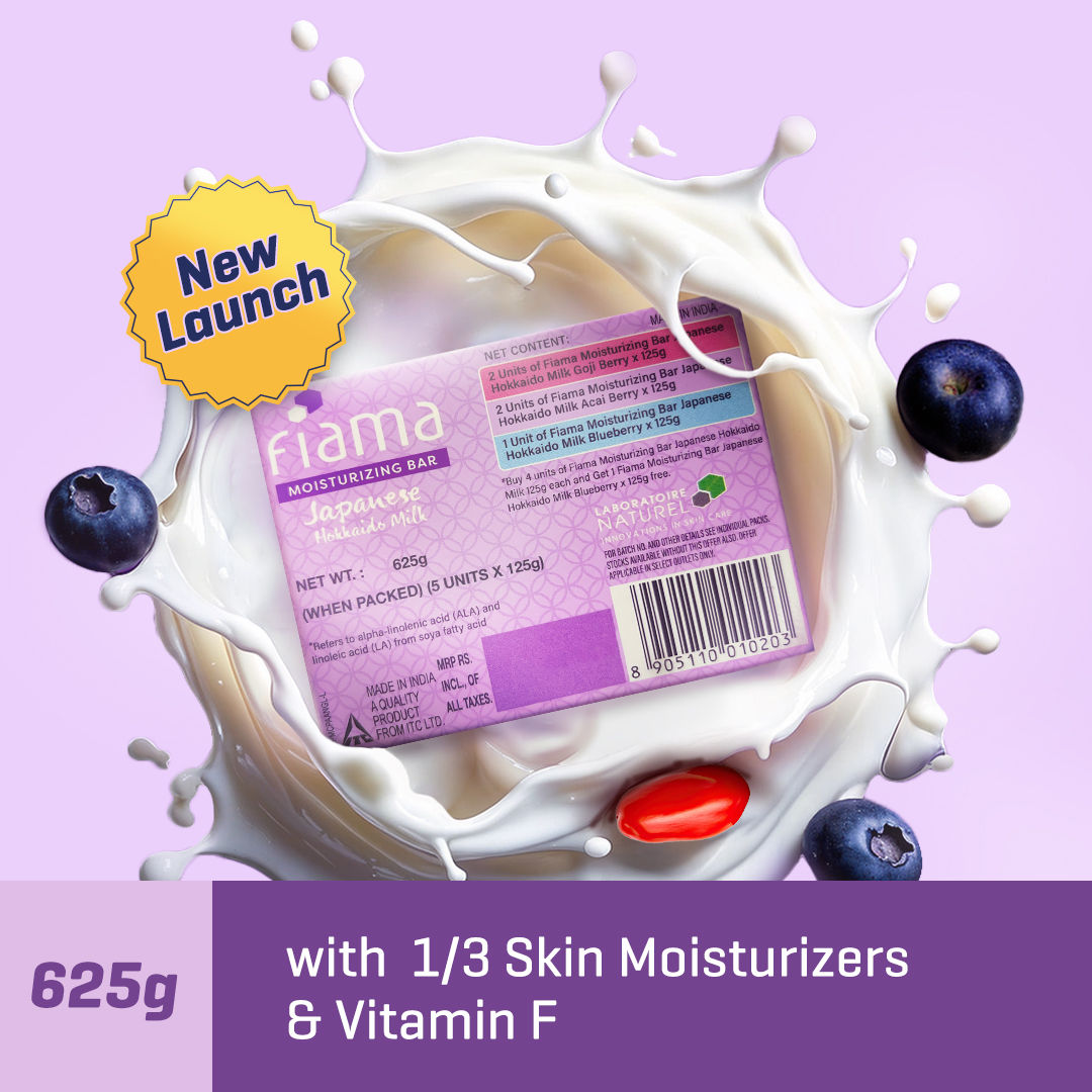 Fiama Japanese Hokkaido Milk & Berries Moisturizing Soap Bars Celebration Pack B4G1, 625g Buy at Indicrest Image 3