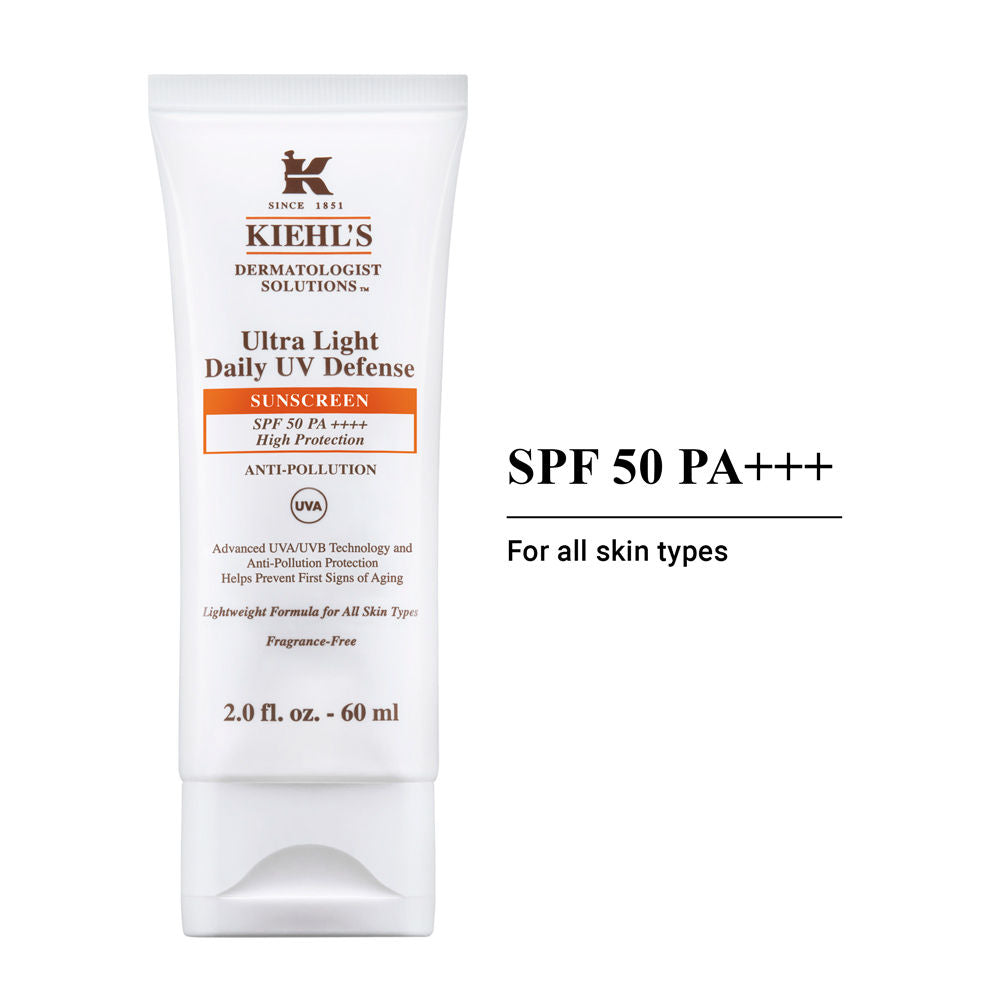 Kiehl's Ultra-Light Daily UV Defense SPF 50 PA++++ Sunscreen With Anti-Pollution Protection, 60ml, Buy from Indicrest
