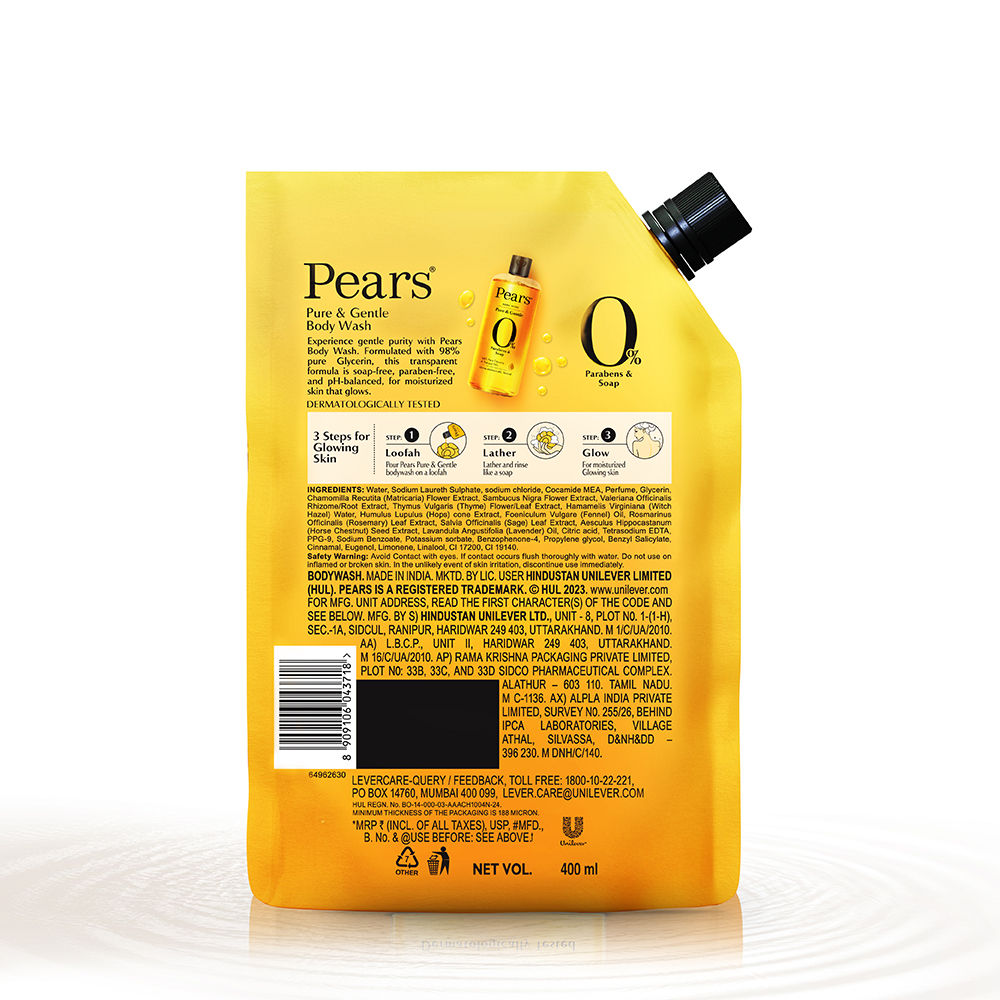 Pears Pure & Gentle Refill Body Wash, 400ml Buy at Indicrest Image 9