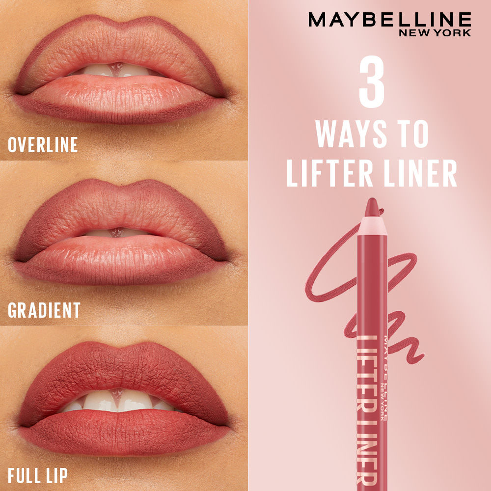 Maybelline New York Lifter Liner Lip Liner Pencil With Hyaluronic Acid - Main Character, 6.7g Buy at Indicrest Image 4