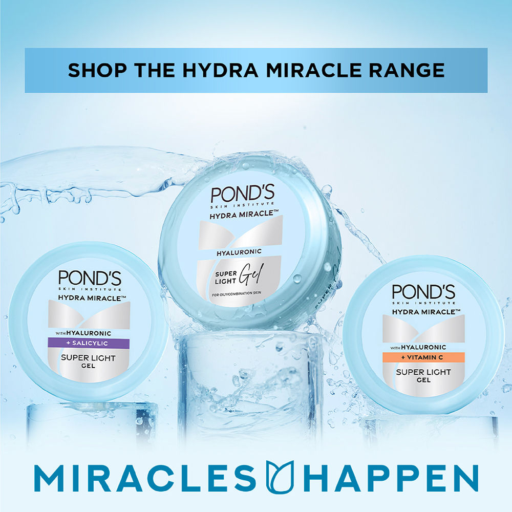 Pond’s Hydra Miracle Super Light Gel With Hyaluronic Acid & Vitamin C, 100ml Buy at Indicrest Image 7