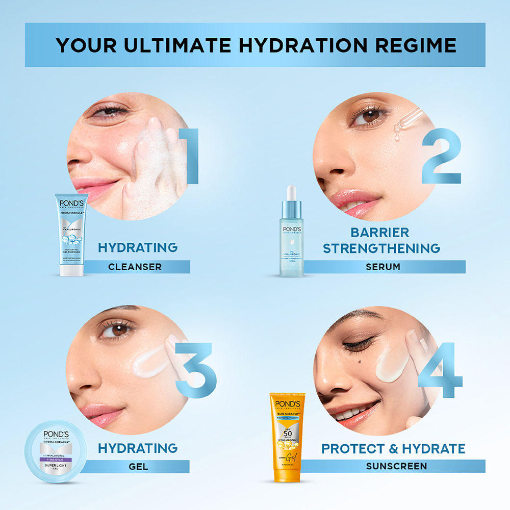 Pond’s Hydra Miracle Super Light Gel With Hyaluronic Acid & Salicylic, 200ml Buy at Indicrest Image 5