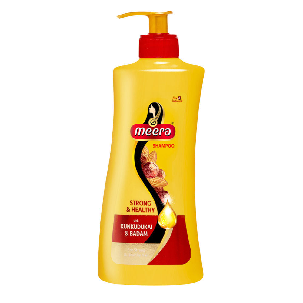 Meera Strong and Healthy Shampoo, With Goodness Of Kunkudukai and Badam, 650ml Buy at Indicrest