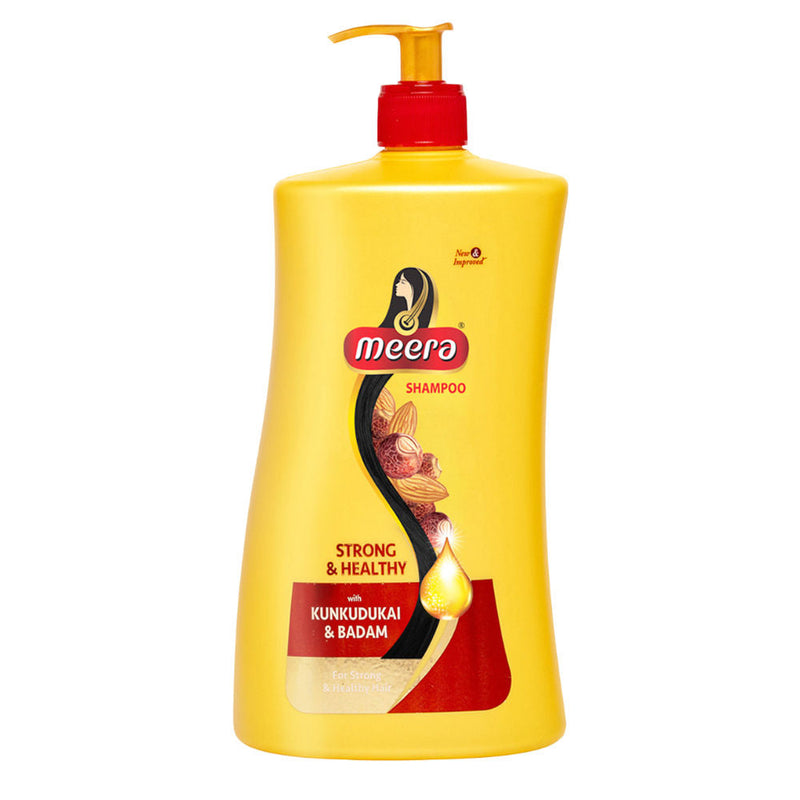 Meera Strong and Healthy Shampoo, With Goodness Of Kunkudukai and Badam, 1 Litre Buy at Indicrest