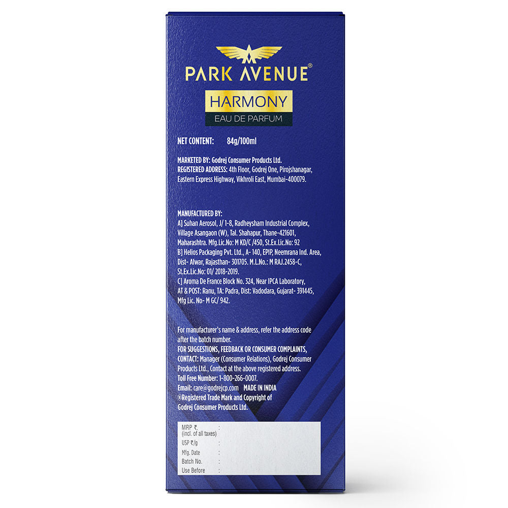 Park Avenue Eau De Perfum Harmony For Him, 100ml Buy at Indicrest Image 8
