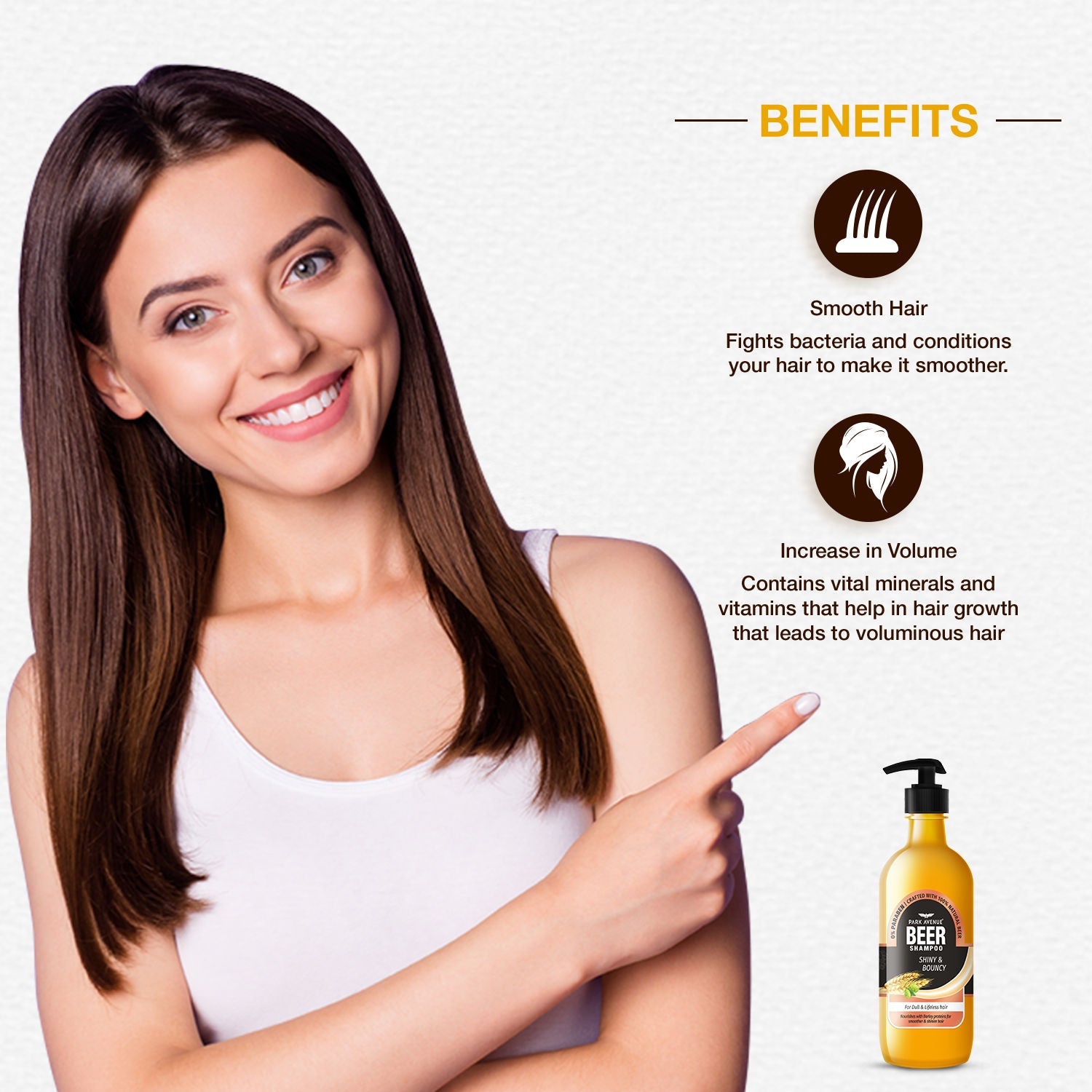 Park Avenue Shiny and Bouncy Beer Shampoo, 650ml Buy at Indicrest Image 5