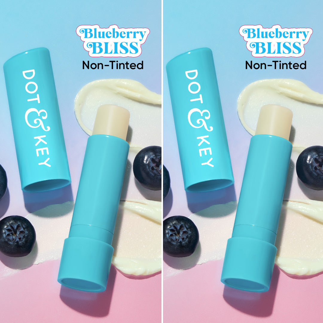 Dot & Key SPF 50+ Barrier Repair Hydrating Lip Balm - Pack of 2, (Blueberry Bliss)
