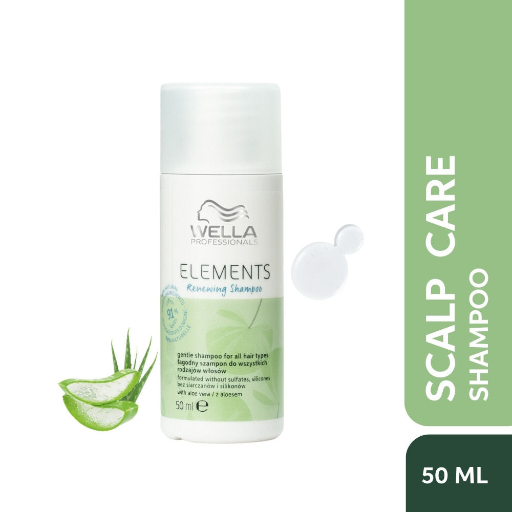 Wella Professionals Elements Renewing Sulfate & Paraben Free Shampoo With Aloe Vera, 50ml Buy at Indicrest Image 2